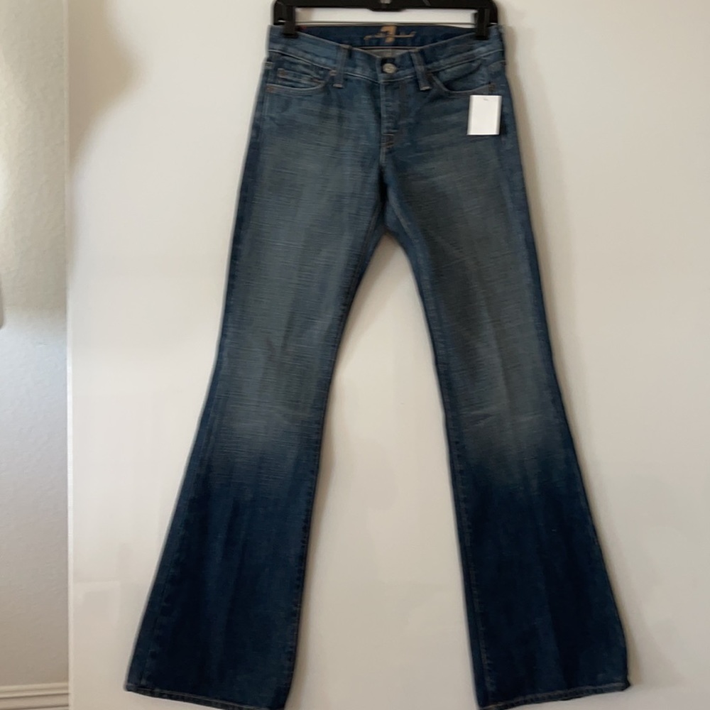 7 For All Mankind Blue Flare Jeans